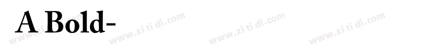 朝华A Bold字体转换